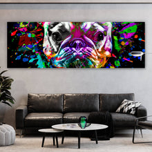 Lade das Bild in den Galerie-Viewer, Leinwandbild Dog Head Abstract Panorama