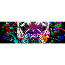 Lade das Bild in den Galerie-Viewer, Leinwandbild Dog Head Abstract Panorama