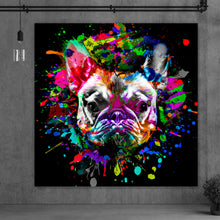 Lade das Bild in den Galerie-Viewer, Leinwandbild Dog Head Abstract Quadrat