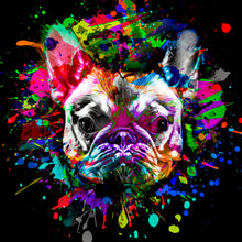 Lade das Bild in den Galerie-Viewer, Leinwandbild Dog Head Abstract Quadrat