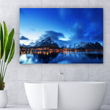Lade das Bild in den Galerie-Viewer, Poster Winterlandschaft Sonnenuntergang Querformat