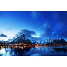 Lade das Bild in den Galerie-Viewer, Poster Winterlandschaft Sonnenuntergang Querformat