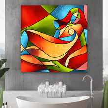 Lade das Bild in den Galerie-Viewer, Aluminiumbild Ästhetische Frau Abstrakt Quadrat