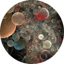 Lade das Bild in den Galerie-Viewer, Aluminiumbild gebürstet Abstract Bubbles Kreis