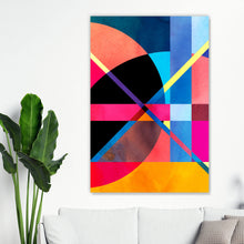 Lade das Bild in den Galerie-Viewer, Acrylglasbild Abstrakte Aquarell Elemente Hochformat