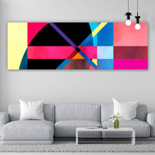 Lade das Bild in den Galerie-Viewer, Acrylglasbild Abstrakte Aquarell Elemente Panorama