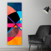 Lade das Bild in den Galerie-Viewer, Acrylglasbild Abstrakte Aquarell Elemente Panorama Hoch