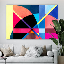 Lade das Bild in den Galerie-Viewer, Acrylglasbild Abstrakte Aquarell Elemente Querformat