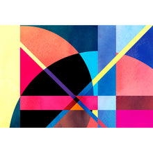 Lade das Bild in den Galerie-Viewer, Acrylglasbild Abstrakte Aquarell Elemente Querformat