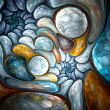 Lade das Bild in den Galerie-Viewer, Spannrahmenbild Abstrakte Blasen Quadrat