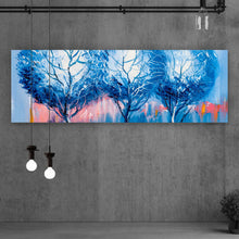 Lade das Bild in den Galerie-Viewer, Poster Abstrakte Blaue Bäume Panorama