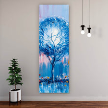 Lade das Bild in den Galerie-Viewer, Poster Abstrakte Blaue Bäume Panorama Hoch