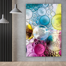 Lade das Bild in den Galerie-Viewer, Acrylglasbild Abstrakte bunte Blasen Hochformat