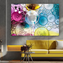 Lade das Bild in den Galerie-Viewer, Aluminiumbild Abstrakte bunte Blasen Querformat