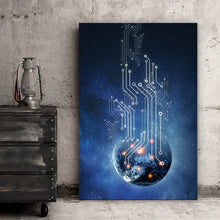 Lade das Bild in den Galerie-Viewer, Poster Digitalisierte Erde Hochformat