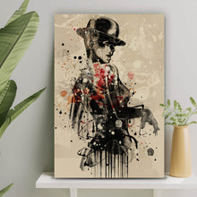 Lade das Bild in den Galerie-Viewer, Acrylglasbild Abstrakte Frau im Kabarettstil Hochformat