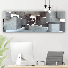 Lade das Bild in den Galerie-Viewer, Poster Abstrakte geometrische Beton Würfel Panorama