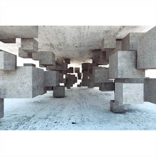 Lade das Bild in den Galerie-Viewer, Poster Abstrakte geometrische Beton Würfel Querformat