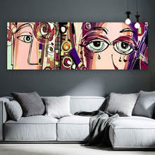 Lade das Bild in den Galerie-Viewer, Poster Abstrakte Gesichter Panorama