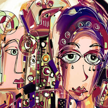 Lade das Bild in den Galerie-Viewer, Poster Abstrakte Gesichter Quadrat