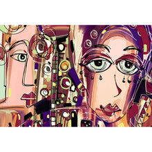 Lade das Bild in den Galerie-Viewer, Poster Abstrakte Gesichter Querformat