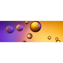 Lade das Bild in den Galerie-Viewer, Acrylglasbild Abstrakte Lila und Orangene Blasen Panorama