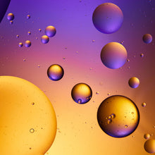 Lade das Bild in den Galerie-Viewer, Spannrahmenbild Abstrakte Lila und Orangene Blasen Quadrat