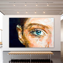 Lade das Bild in den Galerie-Viewer, Poster Abstrakte Malerei einer jungen Frau Querformat
