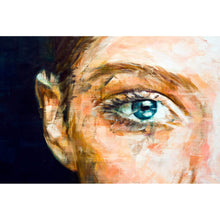 Lade das Bild in den Galerie-Viewer, Acrylglasbild Abstrakte Malerei einer jungen Frau Querformat
