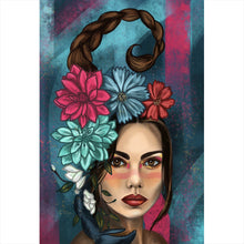 Lade das Bild in den Galerie-Viewer, Acrylglasbild Abstrakte Meerjungfrau Hochformat