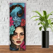 Lade das Bild in den Galerie-Viewer, Acrylglasbild Abstrakte Meerjungfrau Panorama Hoch