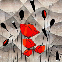 Lade das Bild in den Galerie-Viewer, Poster Abstrakte Mohnblumen Quadrat