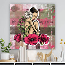 Lade das Bild in den Galerie-Viewer, Acrylglasbild Abstrakte Schönheit auf Blüten Quadrat