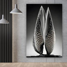 Lade das Bild in den Galerie-Viewer, Poster Abstrakte Skulptur geöffnete Muschel Hochformat