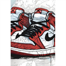 Lade das Bild in den Galerie-Viewer, Poster Abstrakte Sneaker Rot Hochformat