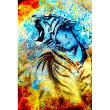 Lade das Bild in den Galerie-Viewer, Poster Abstrakte Tiger Collage Hochformat