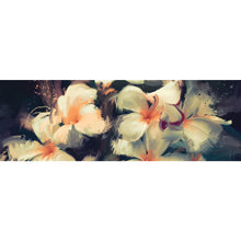 Lade das Bild in den Galerie-Viewer, Spannrahmenbild Abstrakte Weiße Blumen Panorama