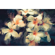 Lade das Bild in den Galerie-Viewer, Spannrahmenbild Abstrakte Weiße Blumen Querformat
