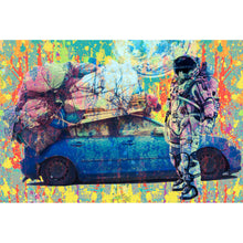 Lade das Bild in den Galerie-Viewer, Poster Abstrakter Astronaut Querformat