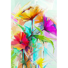 Lade das Bild in den Galerie-Viewer, Spannrahmenbild Abstrakter Blumenstrauß Hochformat