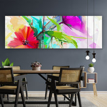 Lade das Bild in den Galerie-Viewer, Acrylglasbild Abstrakter Blumenstrauß Panorama