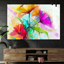 Lade das Bild in den Galerie-Viewer, Acrylglasbild Abstrakter Blumenstrauß Querformat