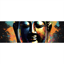 Lade das Bild in den Galerie-Viewer, Leinwandbild Abstrakter Buddha Bunt Panorama