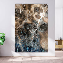 Lade das Bild in den Galerie-Viewer, Aluminiumbild Abstrakter Marmor Braun Hochformat