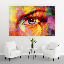 Lade das Bild in den Galerie-Viewer, Poster Abstraktes Auge Bunt Querformat