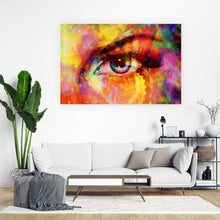 Lade das Bild in den Galerie-Viewer, Poster Abstraktes Auge Bunt Querformat