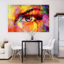 Lade das Bild in den Galerie-Viewer, Poster Abstraktes Auge Bunt Querformat
