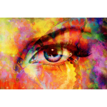 Lade das Bild in den Galerie-Viewer, Poster Abstraktes Auge Bunt Querformat