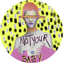 Lade das Bild in den Galerie-Viewer, Aluminiumbild gebürstet Abstraktes Frauen Portrait Kreis