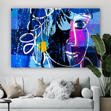 Lade das Bild in den Galerie-Viewer, Poster Abstraktes Gesicht Querformat